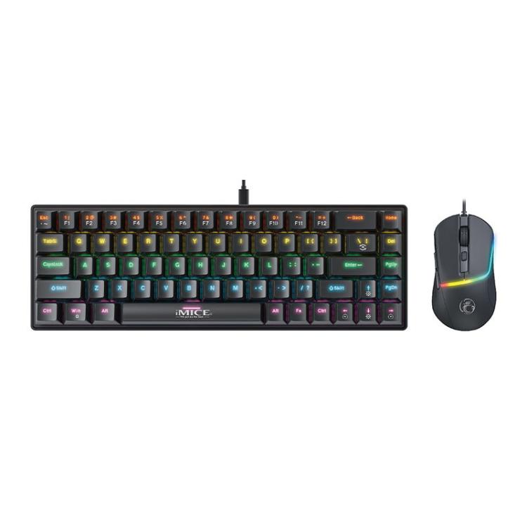 iMICE MK-X20 Adjustable RGB Lighting Wired Mechanical Gaming Keyboard Mouse