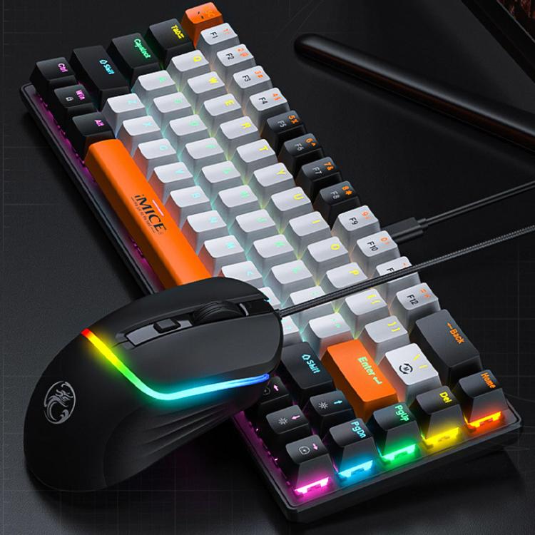 iMICE MK-X20 Adjustable RGB Lighting Wired Mechanical Gaming Keyboard Mouse