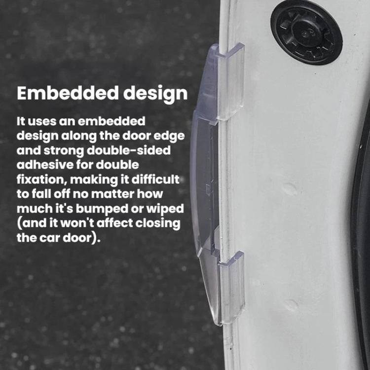 SHUNWEI SD-2158 4pcs / set Universal Car Door Anti-Collision Sticker Door Edge Anti-Scratch & Anti-Bump Rubber Strip