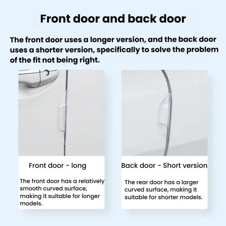 SHUNWEI SD-2158 4pcs / set Universal Car Door Anti-Collision Sticker Door Edge Anti-Scratch & Anti-Bump Rubber Strip