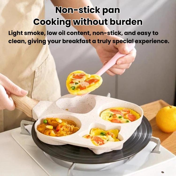 Household Non-Stick 4-Hole Frying Pan Egg & Burger Maker Pan