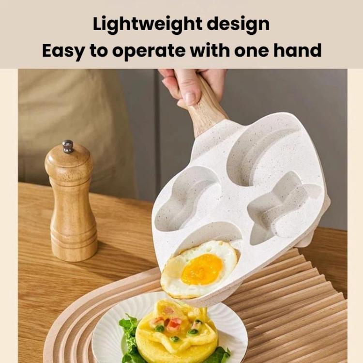 Household Non-Stick 4-Hole Frying Pan Egg & Burger Maker Pan