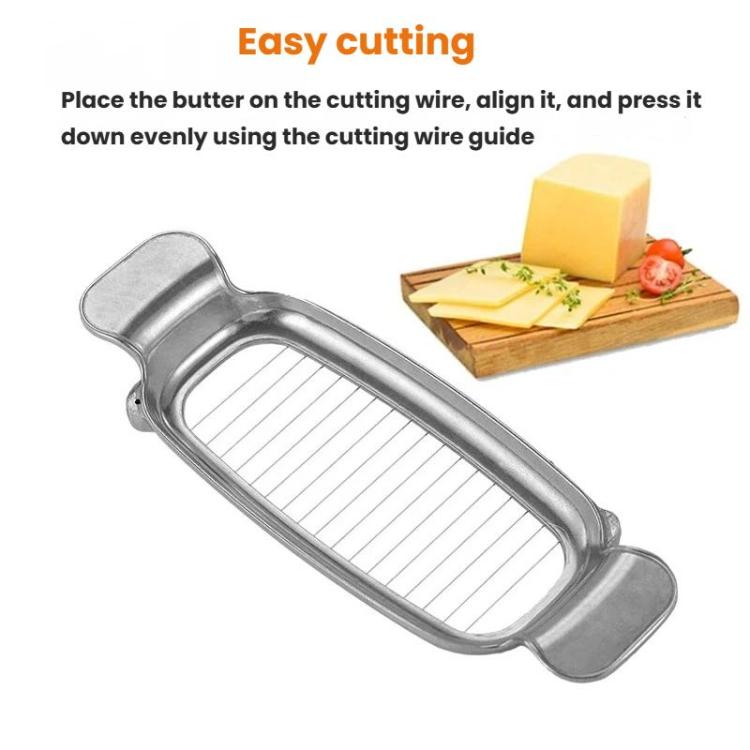 LsCook Die-Cast Aluminum Stainless Steel Cheese Slicer Butter Foie Gras Slicer, Non-stick, Polished, 430