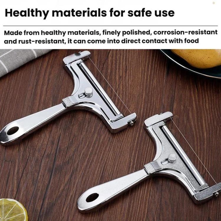 LsCook Adjustable Thickness Butter Cheese Slicer Cheese Scraper
