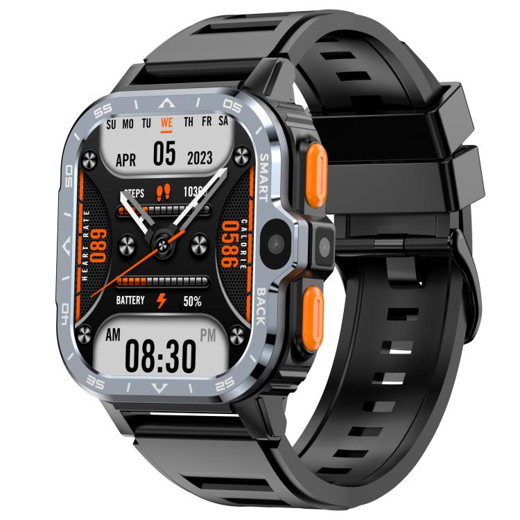 Eurasian African Versions 4G SIM Card Slot Rugged Sports Smartwatch With Google Play Store, Black 2+16G, Silver 2+16G, Black 4+64G, Silver 4+64G