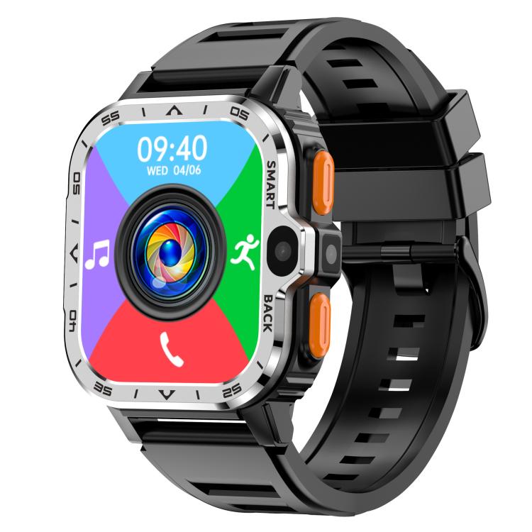 Eurasian African Versions 4G SIM Card Slot Rugged Sports Smartwatch With Google Play Store, Black 2+16G, Silver 2+16G, Black 4+64G, Silver 4+64G
