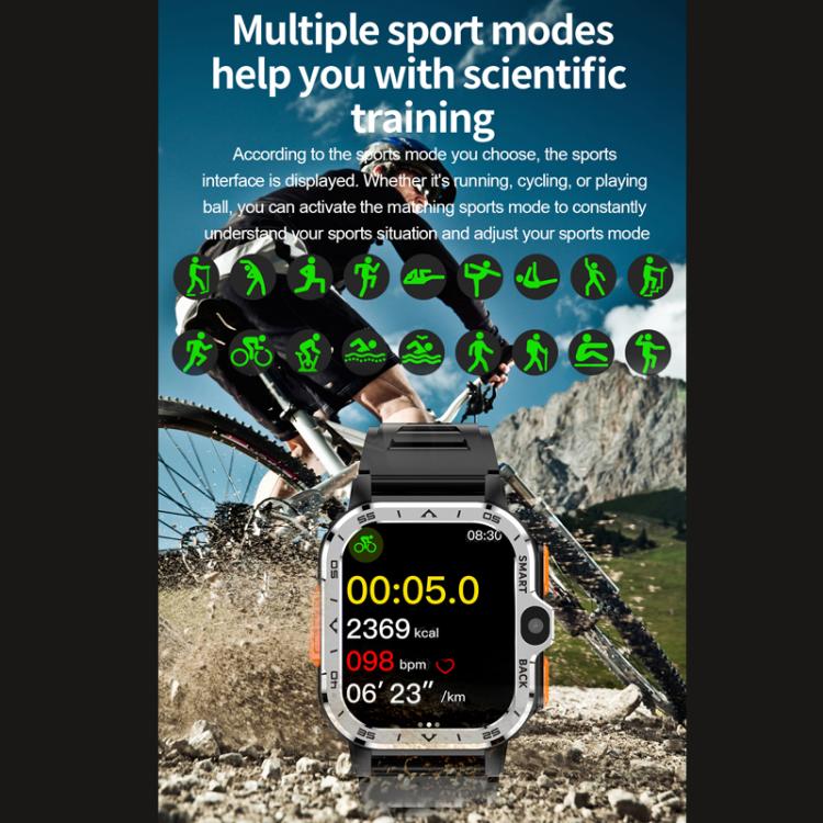 Eurasian African Versions 4G SIM Card Slot Rugged Sports Smartwatch With Google Play Store, Black 2+16G, Silver 2+16G, Black 4+64G, Silver 4+64G