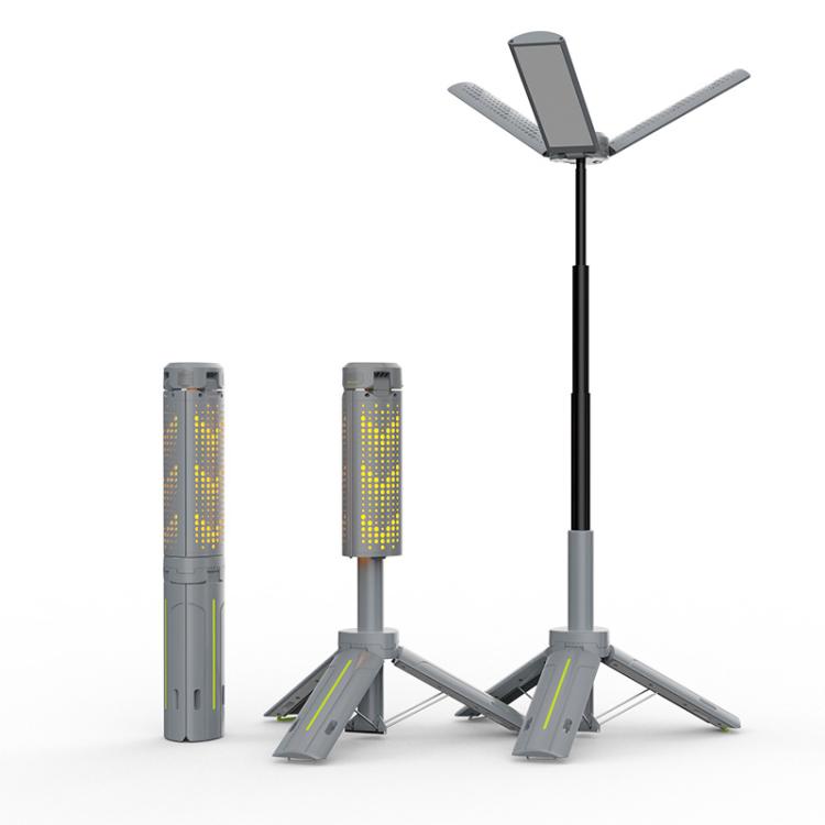 720 Degree Rotating Folding Outdoor Camping Lamp With Three-Leaf LED Blade