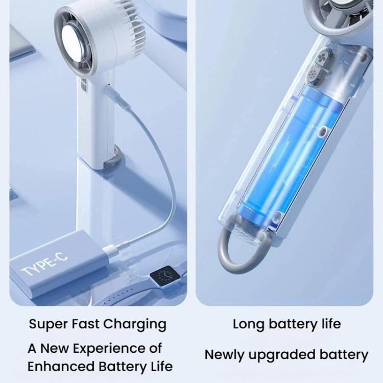 Portable Handheld Ice Cooling Fan Desktop Semiconductor Turbine High-Speed Fan