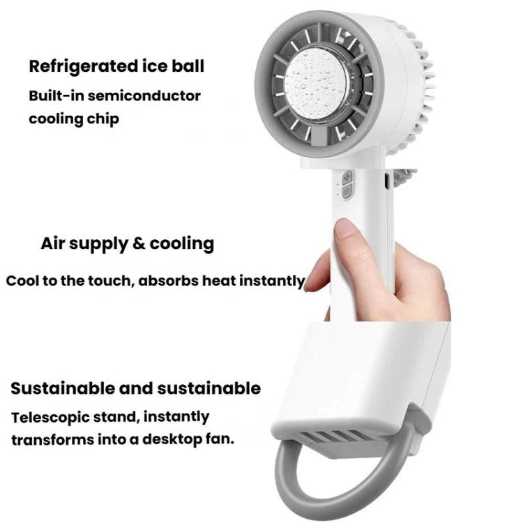 Portable Handheld Ice Cooling Fan Desktop Semiconductor Turbine High-Speed Fan