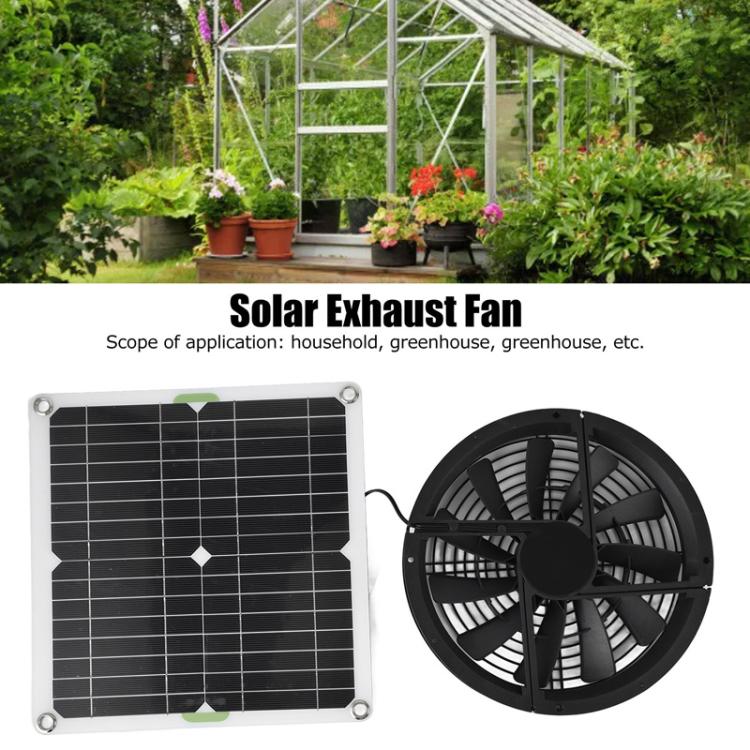 Single Crystal Solar Panel Fan For Greenhouses, Kitchens, Chicken Coops