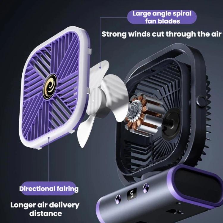 Desktop Mini Office Silent USB Wall-Mounted Fan, Gray Plug-in, Gray Rechargeable 1200mAh, Gray Rechargeable Oscillating 2400mAh, White Plug-in, White Rechargeable 1200mAh, White Rechargeable Oscillating 2400mAh