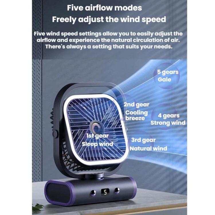 Desktop Mini Office Silent USB Wall-Mounted Fan, Gray Plug-in, Gray Rechargeable 1200mAh, Gray Rechargeable Oscillating 2400mAh, White Plug-in, White Rechargeable 1200mAh, White Rechargeable Oscillating 2400mAh