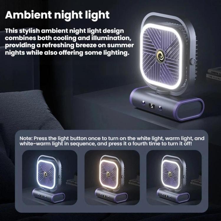 Desktop Mini Office Silent USB Wall-Mounted Fan, Gray Plug-in, Gray Rechargeable 1200mAh, Gray Rechargeable Oscillating 2400mAh, White Plug-in, White Rechargeable 1200mAh, White Rechargeable Oscillating 2400mAh