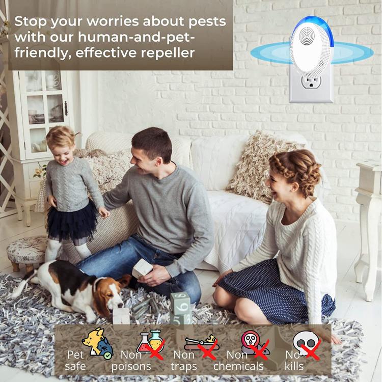 Intelligent Ultrasonic Mosquito & Mouse Repeller, Household Cockroach Repellent For Living Room Bedroom Kitchen, US Plug, UK Plug, EU Plug