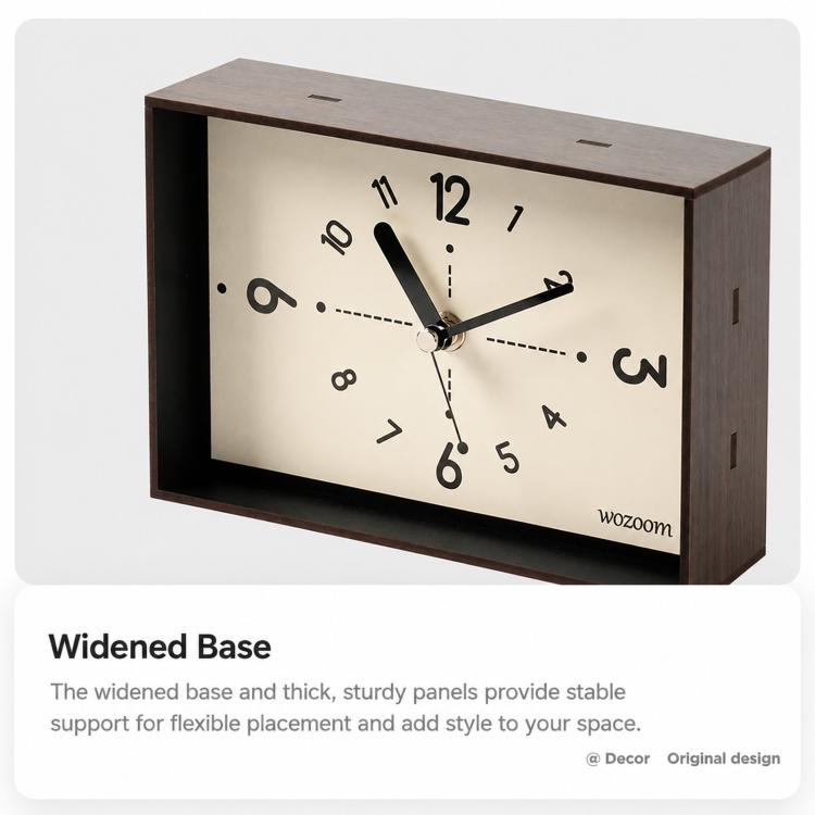 wozoom Living Room Table Clock Ornament Vintage Home Desk Clock