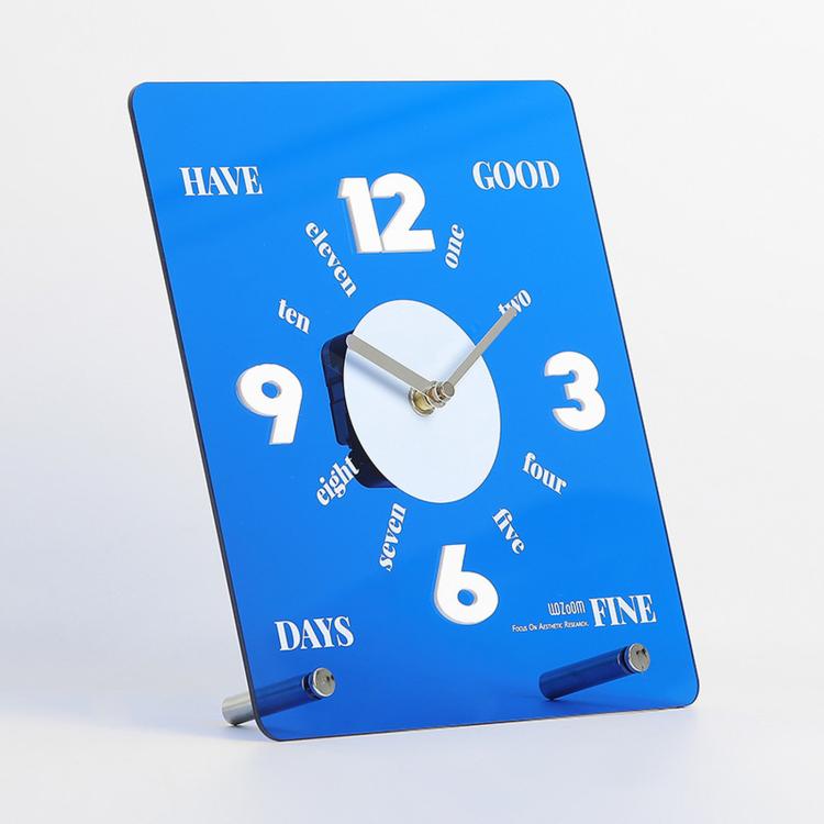 wozoom Modern Minimalist Desk Clock  Acrylic Mirror Table Clock With Silent Non-Ticking Quartz Movement