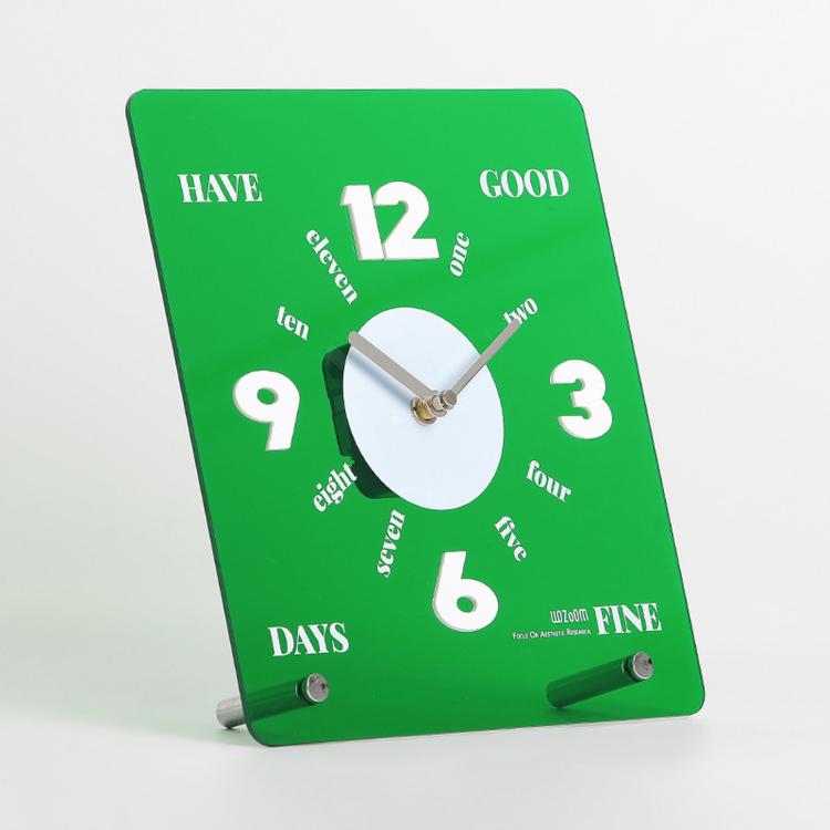 wozoom Modern Minimalist Desk Clock  Acrylic Mirror Table Clock With Silent Non-Ticking Quartz Movement