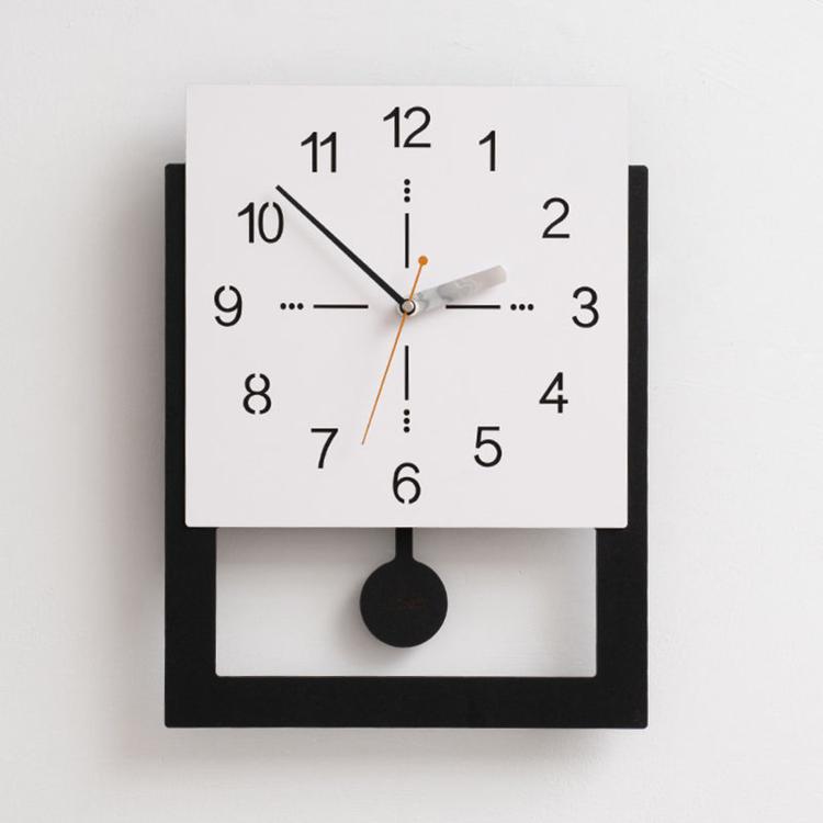 wozoom Minimalist Home Wall Clock Background Wall Decorative Clock, Cream White Standard, Cream White Swing, Pearl White Swing