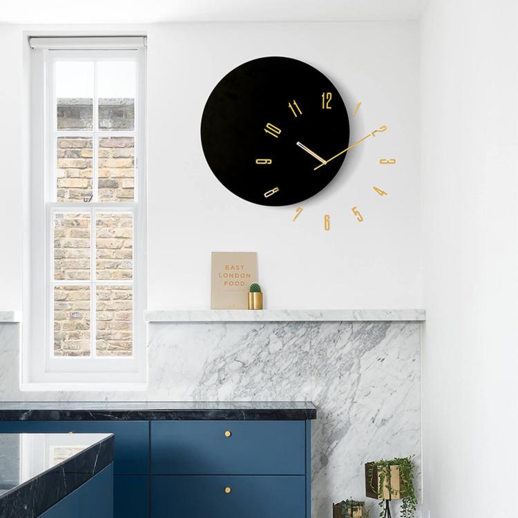 wozoom Living Room Modern Minimalist Wood Silent Decorative Clock