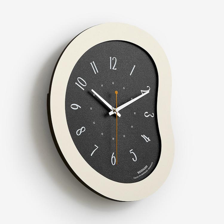 wozoom Living Room Modern Art Wall Clock Minimalist Cream Style Silent Decorative Clock, Flat Black, Framed Cream White, Framed Cream Brown, Framed Black, Dust-proof Cream White, Dust-proof Cream Brown, Dust-proof Black