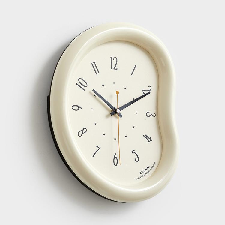 wozoom Living Room Modern Art Wall Clock Minimalist Cream Style Silent Decorative Clock, Flat Black, Framed Cream White, Framed Cream Brown, Framed Black, Dust-proof Cream White, Dust-proof Cream Brown, Dust-proof Black