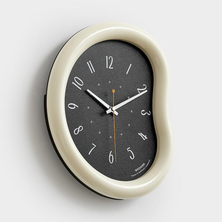 wozoom Living Room Modern Art Wall Clock Minimalist Cream Style Silent Decorative Clock, Flat Black, Framed Cream White, Framed Cream Brown, Framed Black, Dust-proof Cream White, Dust-proof Cream Brown, Dust-proof Black