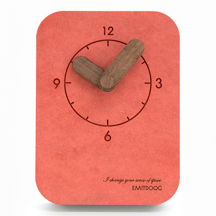 wozoom Silent Desk Clock Small Wooden Table Wall Clock