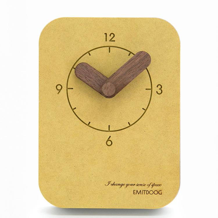 wozoom Silent Desk Clock Small Wooden Table Wall Clock