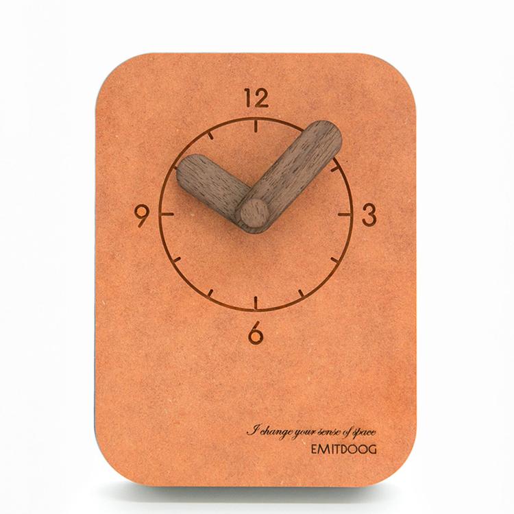 wozoom Silent Desk Clock Small Wooden Table Wall Clock