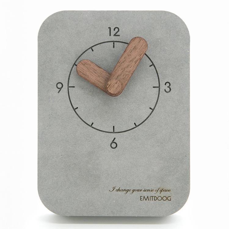 wozoom Silent Desk Clock Small Wooden Table Wall Clock