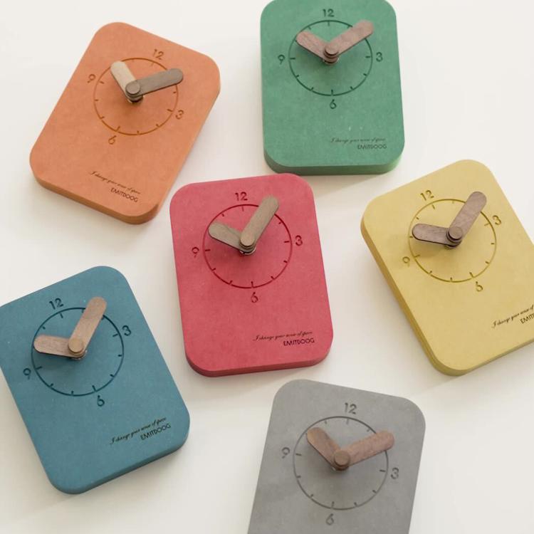 wozoom Silent Desk Clock Small Wooden Table Wall Clock