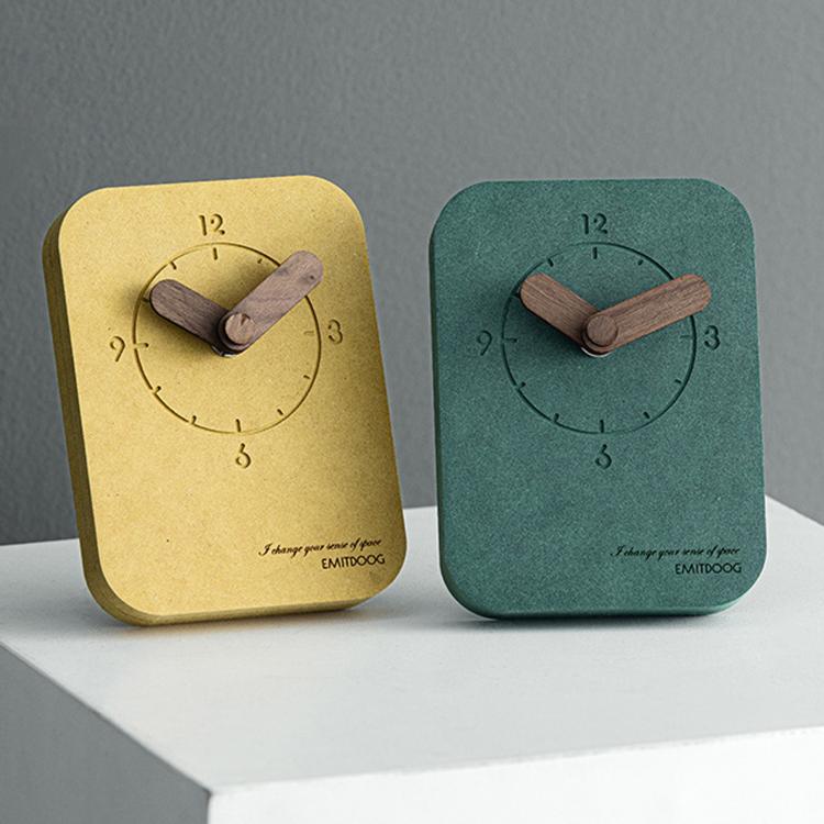 wozoom Silent Desk Clock Small Wooden Table Wall Clock