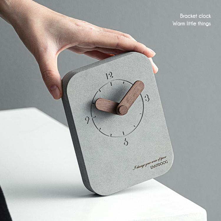 wozoom Silent Desk Clock Small Wooden Table Wall Clock