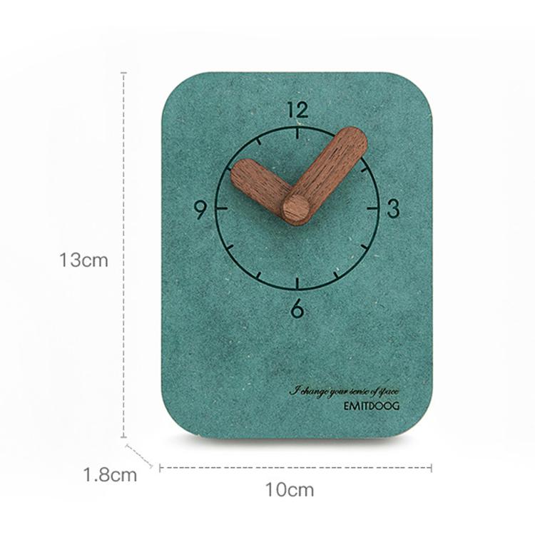wozoom Silent Desk Clock Small Wooden Table Wall Clock
