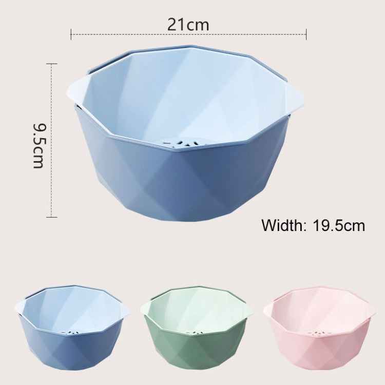 Double-layer Hollow Drain Basket Household Plastic Multi-function Washing Vegetables and Fruit Dishes, Small, Large