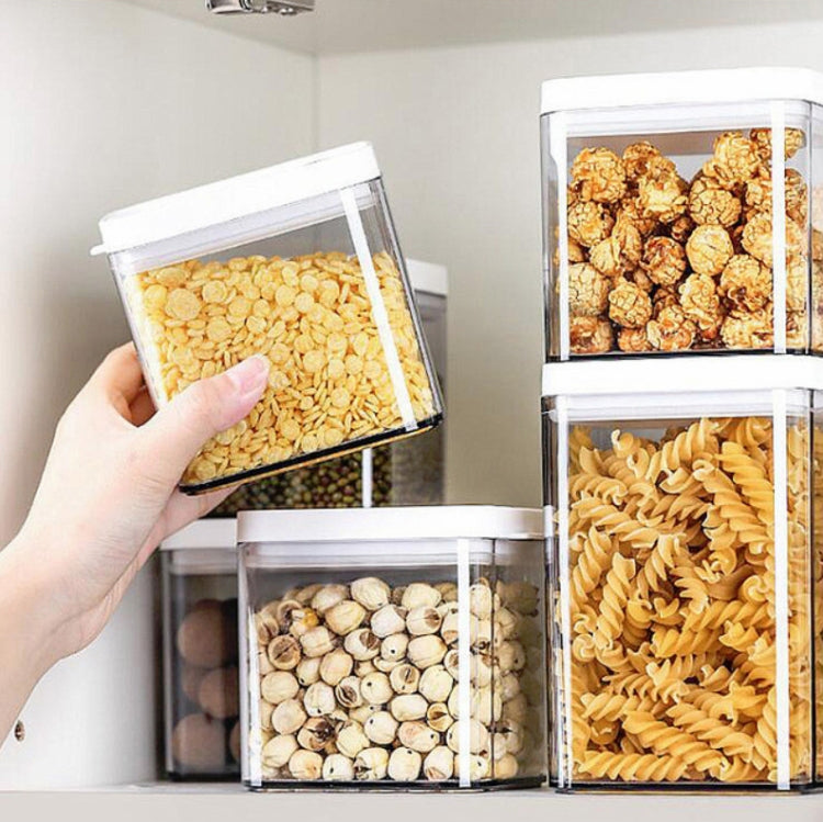 Household Coarse Grain Transparent Sealed Jar Food Grade Storage Jar Dried Fruit Snack Storage Jar with Lid, 700ml, 1100ml, 1500ml