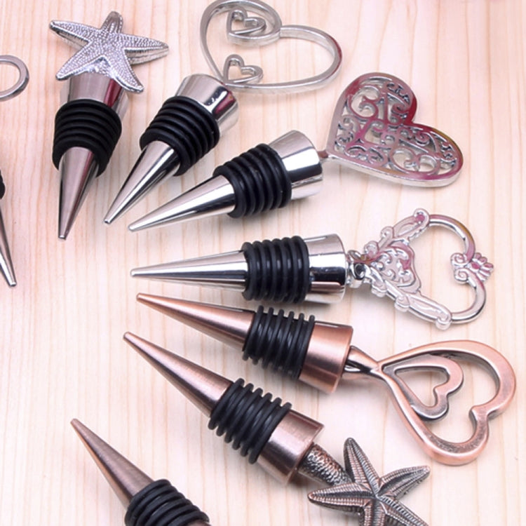 Metal Special Shape Wine Stopper, Starfish Red Bronze Shape, Starfish Silver Shape, Alphabet Red Bronze Shape, Alphabet Silver Shape, Heart to Heart Red Bronze Shape, Heart to Heart Silver Shape, Ring Shape, True Love Shape, Heart of Fujiro Shape      ...