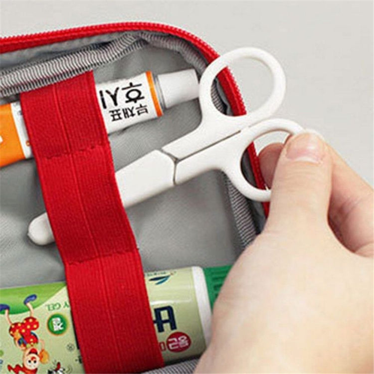 Travel First Aid Kit Bag Home Emergency Medical Survival Rescue Box, 23x13x7.5cm (Red)