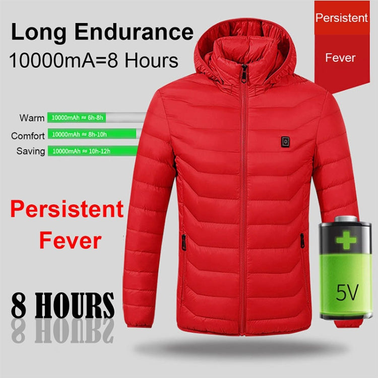 Winter Smart Electric Heating Hooded Jacket, XXXL, XXXXL, M, L, XL