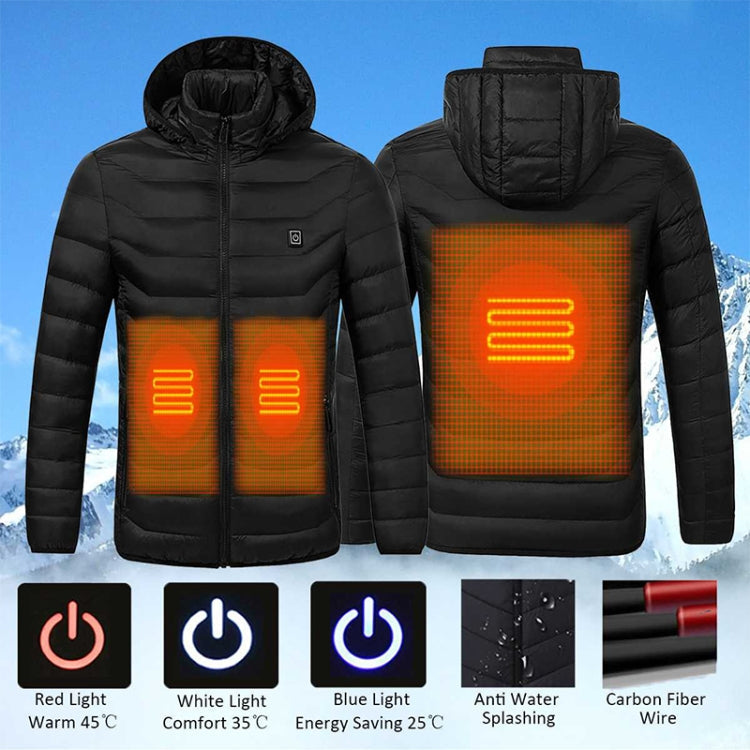 Winter Smart Electric Heating Hooded Jacket, XXXL, XXXXL, M, L, XL