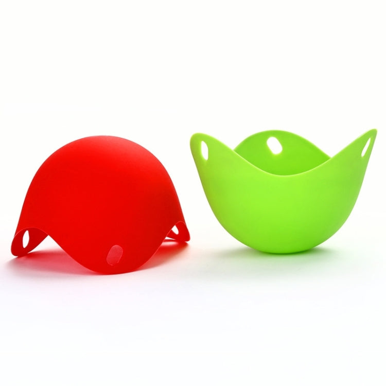 Silicone Egg Cooker Egg Bracket Kitchen Tools Pancake Cookware Bakeware Steam Eggs Plate Tray, Red, 4 pieces of steamed egg