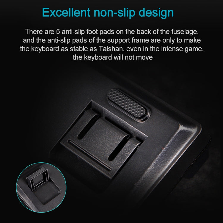 Rapoo V500 PRO Mixed Light 104 Keys Desktop Laptop Computer Game Esports Office Home Typing Wired Mechanical Keyboard, Black Shaft, Green Shaft, Tea Shaft, Red Shaft