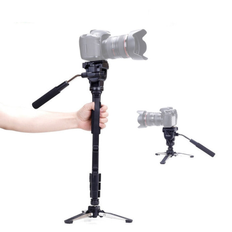 YUNTENG VCT-288RM SLR Camera Monopod Camera Support Foot Hydraulic Head Professional Photography Stand, Max Height: 1.48m, VCT-288RM