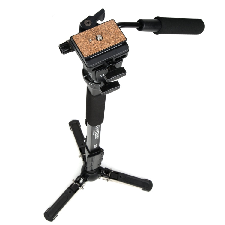 YUNTENG VCT-288RM SLR Camera Monopod Camera Support Foot Hydraulic Head Professional Photography Stand, Max Height: 1.48m, VCT-288RM