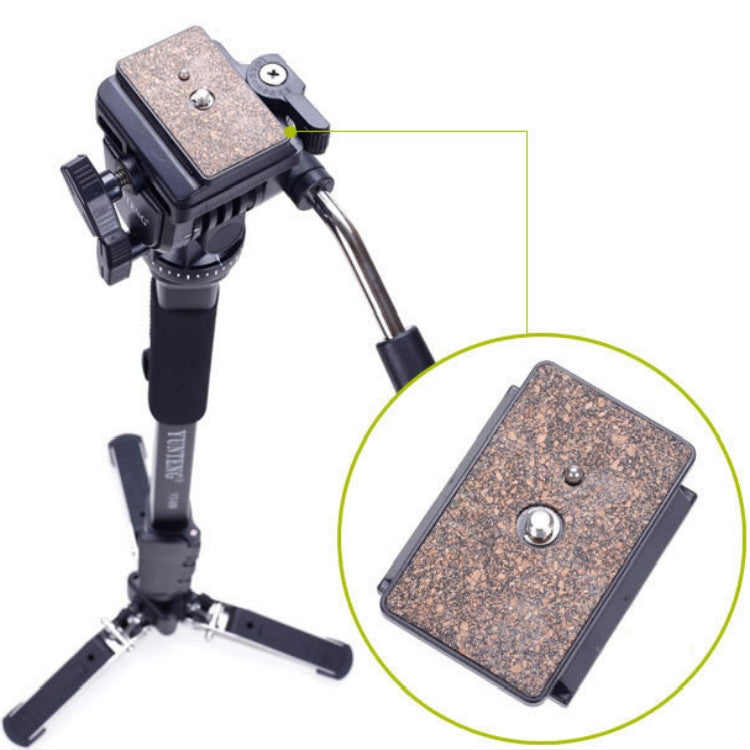 YUNTENG VCT-288RM SLR Camera Monopod Camera Support Foot Hydraulic Head Professional Photography Stand, Max Height: 1.48m, VCT-288RM