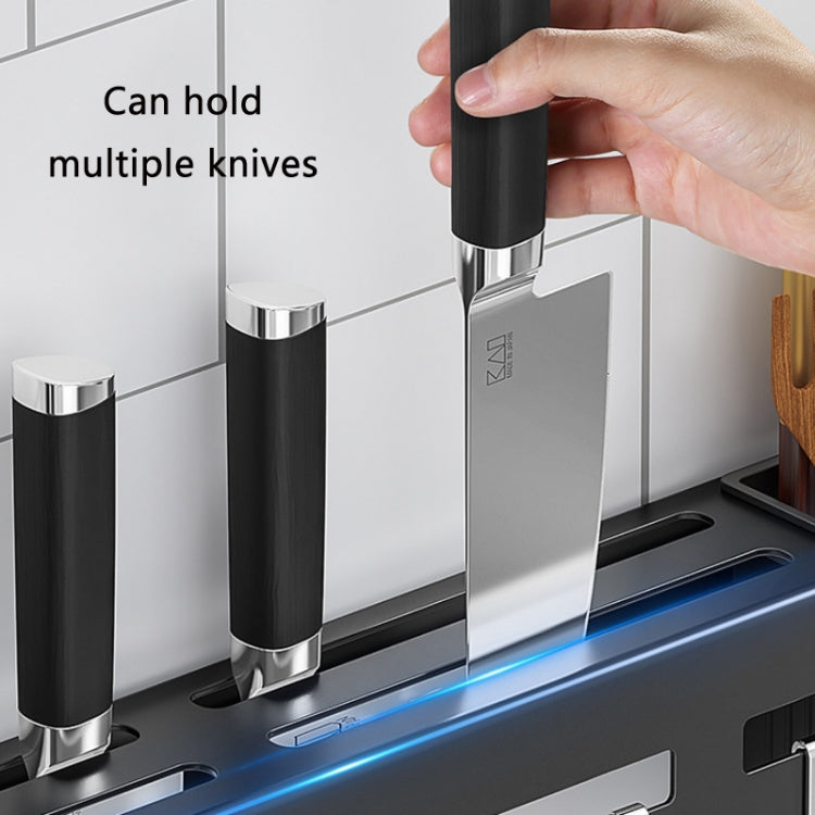 Kitchen Wall-mounted Rack Free Punching Chopsticks Holder, Brushed 30cm, Brushed 40cm, Brushed 50cm, Brushed 60cm, Black 30cm, Black 40cm, Black 50cm, Black 60cm