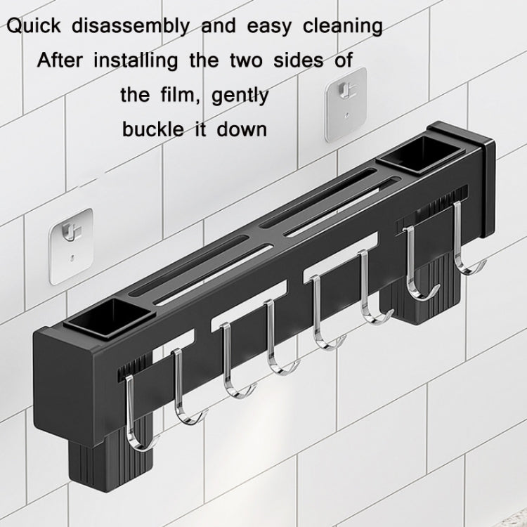 Kitchen Wall-mounted Rack Free Punching Chopsticks Holder, Brushed 30cm, Brushed 40cm, Brushed 50cm, Brushed 60cm, Black 30cm, Black 40cm, Black 50cm, Black 60cm