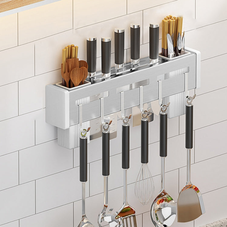 Kitchen Wall-mounted Rack Free Punching Chopsticks Holder, Brushed 30cm, Brushed 40cm, Brushed 50cm, Brushed 60cm, Black 30cm, Black 40cm, Black 50cm, Black 60cm