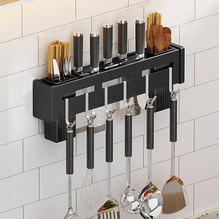 Kitchen Wall-mounted Rack Free Punching Chopsticks Holder, Brushed 30cm, Brushed 40cm, Brushed 50cm, Brushed 60cm, Black 30cm, Black 40cm, Black 50cm, Black 60cm